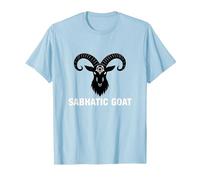 Simbolo Mistico Occulto della Capra sabbatica di Baphomet Maglietta, Uomo, Celeste, XL