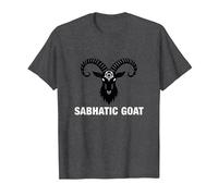 Simbolo Mistico Occulto della Capra sabbatica di Baphomet Maglietta, Uomo, Grigio Scuro, 5XL