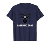 Simbolo Mistico Occulto della Capra sabbatica di Baphomet Maglietta, Uomo, Navy, 5XL