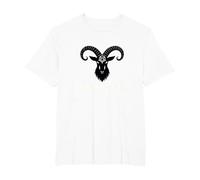 Simbolo Mistico Occulto della Capra sabbatica di Baphomet Maglietta, Uomo Taglie Grandi, Bianco, 5X Tall