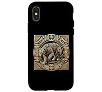 Simbolo mitologico azteco giaguaro del Messico Custodia per iPhone X/XS
