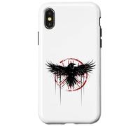 Simbolo nordico della mitologia norrena del corvo vichingo Vegvisir Custodia per iPhone X/XS
