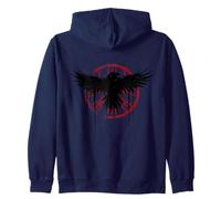 Simbolo Nordico della Mitologia norrena del Corvo Vichingo Vegvisir Felpa con Cappuccio