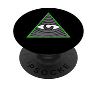 Simbolo occulto della piramide dell'occhio che vede tutto PopSockets PopGrip Adesivo