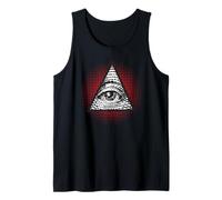 Simbolo Segreto della Piramide mistica degli Illuminati dell'occhio Che Vede Canotta