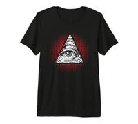 Simbolo Segreto della Piramide mistica degli Illuminati dell'occhio Che Vede Maglietta Premium