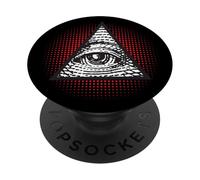 Simbolo segreto della piramide mistica degli Illuminati dell'occhio che vede PopSockets PopGrip Adesivo