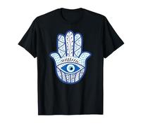 Simbolo Spirituale di Nazar Blu con Mano di Fatima Maglietta
