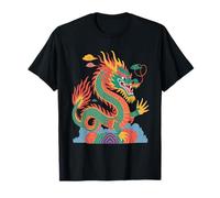 Simbolo Tradizionale Cinese del Drago di Fuoco Maglietta