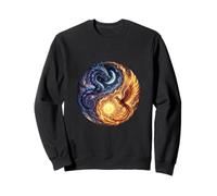 Simbolo Yin Yang Fatto di Un Drago e Una Fenice Felpa