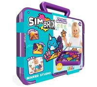 Bizak Simbrix Studio 3D, valigetta da costruzione con brix in 16 colori, modelli e connettori, giocattolo per ragazzi e ragazze dai 5 anni 64008005