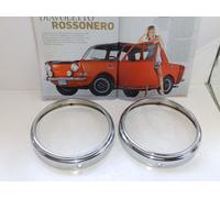 SIMCA 1000 RALLYE DEL 70 - CORNICE FARI DX E SX CROMATI