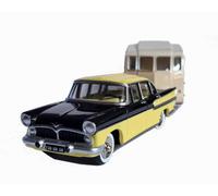 Simca Vedette Chambord Gialla Paglia/Nero 1958 Con Caravan Hénon NOREV 1/43