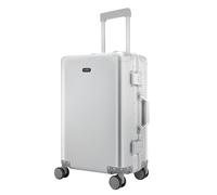 Simcat All Aluminium Luggage, Large Suitcase Hard Shell, Airline Approved Carry On Suitcase with TSA Locks, Silent Wheels (argento, 35 x 21 x 56 cm)