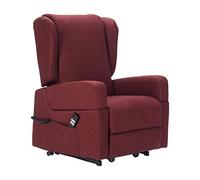 SIME PL-2 Poltrona Relax Elettrica Roller 2 motori reclinazione alzapersona Batt eria PACK MOBILITY Memory tavolino braccioli estraibili seduta indeformabile Detraibile 19% antimacchia Bordeaux
