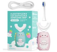 Simed Spazzolino Sonic 360 per bambini a forma di U 2in1, Rosa