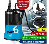 Simer 6 Pompa ad Immersione per Acqua Sporca Con Schaltautomatik 10 Metri Cavo