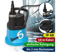 Simer 6 Pompa Sommersa Per Acqua Sporca Con Cavo Di 10 Metri