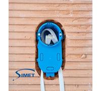 SIMET Scatola da incasso 2 x 60 mm, profonda, per elettronica, 65 x 153 x 63 mm, colore blu, 1 pezzo.