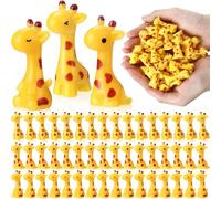 Simgoing 50 mini giraffe in resina ornamentali per giardino e casa, zoo, micro paesaggi, kit di ornamenti per la casa delle fate (carini)