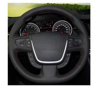 SIMICASE Coprivolante per Peugeot 508 2008-2011 508 SW 2011-2017 2018 Coprivolante per Auto Accessori Auto Treccia Antiscivolo in Pelle Copri Volante(Red Thread)