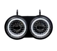 SIMICASE Fari Anteriori per Moto per Buell XB Modello 2003-2007 2008 2009 2010 Motociclo Doppia Luce LED Faro Anabbagliante DRL Lampada Faro del Motociclo