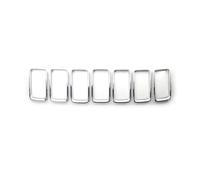 SIMICASE Griglia Anteriore Griglia Copertura, Inserti per Anello griglia radiatore, Inserto Telaio, Anello Lunetta Presa d'Aria per Jeep, per Grand, per Cherokee 2014-2016 Front Mesh(Chrome)