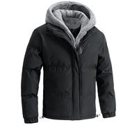 SimidunEUR Giubbotto Puffer Jacket Giacca Uomo Invernale con Cappuccio in eco-pile, Giubbino Giacchetto Uomo Giubbini Giubbotti Invernali Caldo Antivento,Nero,7XL