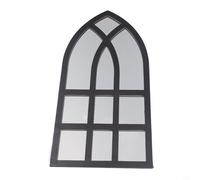 Simil adesivo contemporaneo per specchietti retrovisori, combinando estetica della cornice in legno e acrilico riflettente (nero)