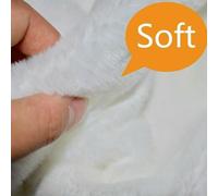 Simil Coniglio Pelliccia Peloso Spazzolato Costume Fodera Coperte Tessuto Lusso