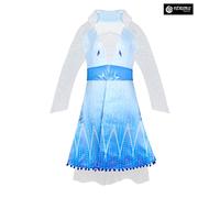 Simil Frozen Carnevale Elsa 2 Vestito Pellicciotto Cosplay Costume Dress FROZ033