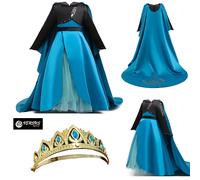 Simil Frozen Regina Anna 2 Vestito Carnevale Corona Bimba Cosplay Dress FROZ051