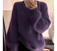 Simil Visone Felpa Donna Caldo Pullover Maglieria Maglione Autunno Inverno