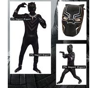 Simile Black Panther Costume Carnevale Bambino Uomo Cosplay Costume BLACKP03