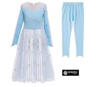 Simile Frozen 2 Pezzi Vestito Carnevale Elsa 2 Cosplay Costume Dress FROZ008