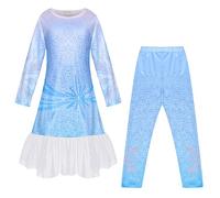 Simile Frozen 2 pz Vestito Carnevale Elsa 2-14 A Cosplay Elsa Costume FROZ030