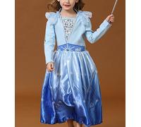 Simile Frozen Vestito Carnevale Regina Neve Elsa 2 Cosplay Costume Dress FROZ029