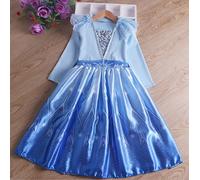 Simile Frozen Vestito Carnevale Regina Neve Elsa 2 Cosplay Costume Dress FROZ029