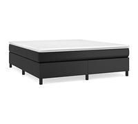Similpelle con rete a molle Camera da Letto Design Moderno Nero 160x200 cm