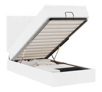 Similpelle elegante con contenitore e testiera Bianco 70x190 cm