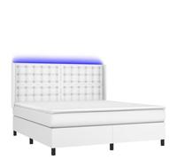 Similpelle resistente alle macchie con testiera regolabile 180x200cm Bianco