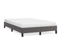 Similpelle resistente alle macchie Grigio Elegante letto singolo Grigio | Giroletto senza Materasso Grigio 120x190 cm Similpelle Letto Singolo con Doghe in Compensato e Gambe Robuste per Camera da