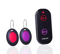 Simjar - Cerca chiavi essenziale, con 2 ricevitori e 1 trasmettitore, controllo remoto senza fili a radiofrequenza (RF), localizzatore per chiavi, portafoglio, telefono, bagagli