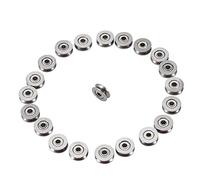 Simlug 20pcs V623ZZ 3x12x4mm cuscinetto a sfere, puleggia in miniatura a doppio scudo con cuscinetti a gola per di movimento lineare binario