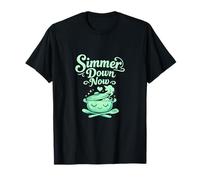 Simmer Down Now Cooking Soup Pot, Grafica a Forma di Cuore Maglietta
