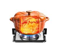 Simmer Pot - Cast Iron Dutch Oven, Pumpkin Stock Pot | Large Pots for Cooking | Cast Iron Dutch Oven | Non-Stick Kitchen Gadget Cookware for Sauteing Stew Stove Boiling Canning Roasting Simmering