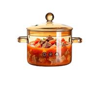 Simmer Pot, Glass Cooking Pot with Lid, Heat Resistant Saucepan