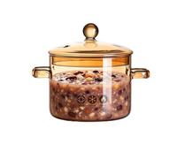Simmer Pot - Glass Heat-Resistant Clear Cookware with Lid | Cooking Stew | Cooking Stew Pot for Simmer Boiling Steam Stove Oven Microwave Home Food Soup Tea Milk Hot