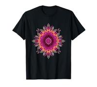 Simmetria di Meditazione Boho Mandala Floreale Lotus Maglietta
