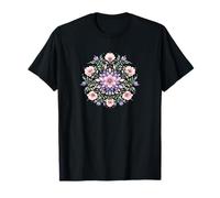 Simmetria Floreale Mandala Acquerello Boho Fiore Maglietta